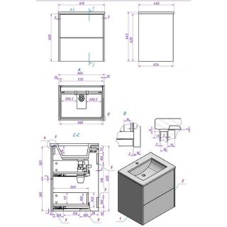 Тумба под раковину La Fenice Simpla FNC-01-SIM-B-60-2 Белая матовая 60 см